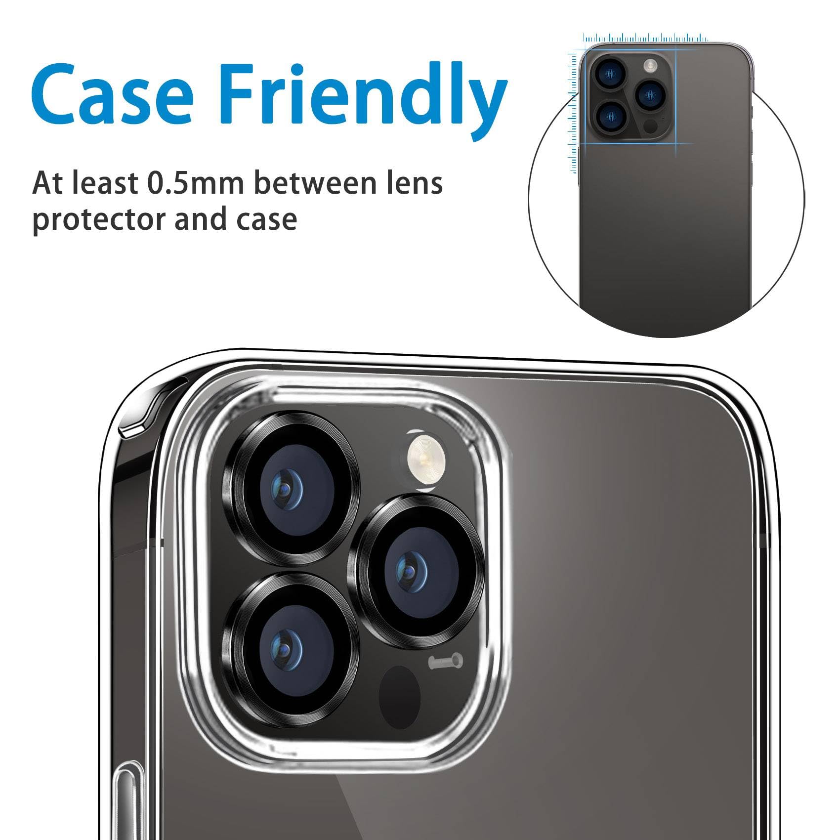 Amazon | Hsefo iPhone 13 Pro 13 Pro Maxカメラレンズプロテクター 傷
